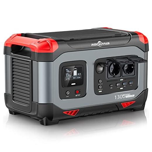 ROCKPALS Tragbare Powerstation 1300W, 1254.4Wh Solargenerator LiFePO4 Batterie-Backup mit 2 1300W AC Steckdose (2000W Peak) für Outdoor, Camping, Wohnmobile, Heimgebrauch Netzunabhängig Stromausfälle