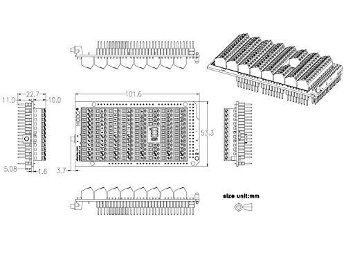 Screw Terminal Block Breakout Shield Module For Arduino Mega-2560 R3 #TOP5