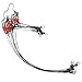 Jasmine 12pcs Stainless Steel Wire Fishing Leaders with Swivels Snaps Beads High-strength Fishing Wire Rigs Fishing Trace Lures Steel Wire Leader Spinner Fishing Line Tackle (13.8 INCH)