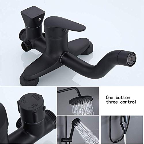Robinet de Douche Mitigeur Mural avec Tête Pluie Orientable - 4