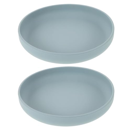 FOMIYES Suction Plates for Elderly 2pcs Silicone Spill-Proof Feeding Plates Suction Cups Nonslip Design for Disabled Seniors for Self-Feeding and Reducing Spills
