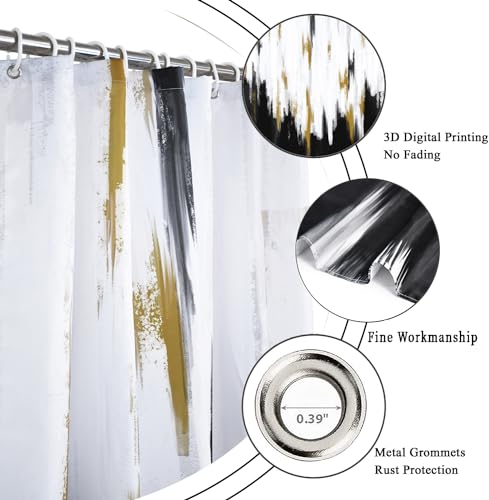 Rideau de douche de haute qualité coups de pinceau graffiti chic
