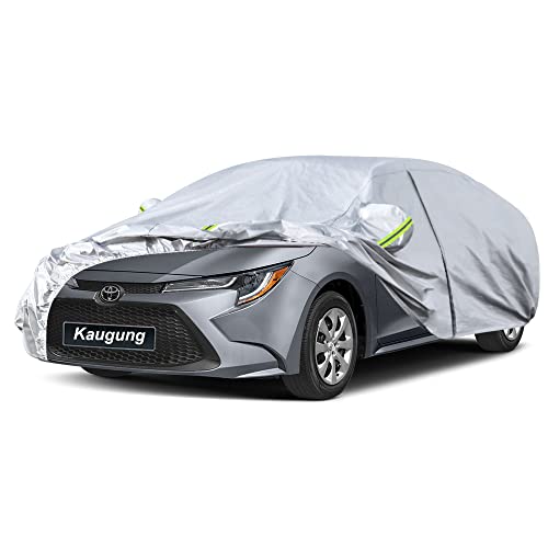 Image of Kaugung 6 Layers Car Cover Custom Fit Toyota Corolla Sedan from 2006 to 2025, Waterproof All Weather Resistant Outdoor Indoor Sun Rain Dust Snow Protection.(USA Warehouse,Within 3-7 Days)