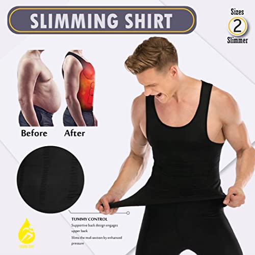 Image of FirstFit Abs Abdomen Compression Slimming Tummy Tucker Vest, Underwear Shapewear Slim Body Shaper for Men