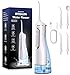Professional Cordless Water Flosser for Teeth Cleaning 4 Modes & 4 Jet Tips USB-C Rechargeable & IPX7 320ML Waterproof Portable Oral Irrigator for Home & Travel Use