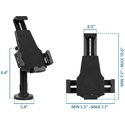 Mount-It! Universal Tablet POS Kiosk Stand with Cable Lock & Wall Mount Bracket, Adjustable Clamp for 7.911 Tablets (Fits 5.37.8 W x 7.810.6 L), Compatible with iPad, Galaxy Tab & Surface Go