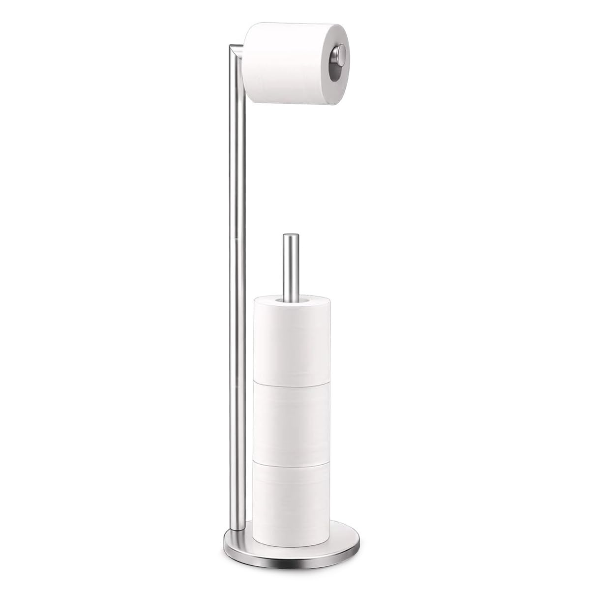 Supvox® Toilet Paper Roll Holder 2 in 1 Toilet Paper Roll Organizer Floor Stand 26.9 Inches Toilet Paper Roll Holder Stand Stainless Steel Toilet Paper Roll Holder for Living Room, Bathroom, Kitchen (B0D4KTP991) Amazon Price History, Amazon Price Tracker