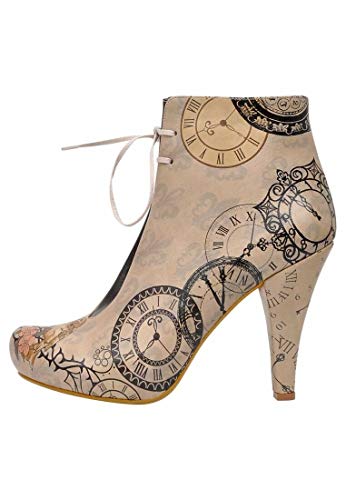 Personalize Your Life - Printed Ankle Heeled Booties - Lace Up - Stylish and Elegant Motives - VEGAN, Environmentally Friednly and Handmade - Breathable Designs3