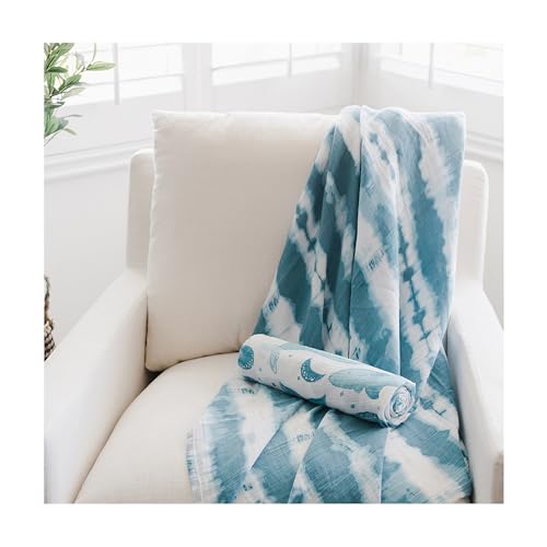 Crane Baby 100% Cotton Muslin Swaddle Blankets, Caspian Ocean, Baby Swaddle Blanket, Set of 2, 47" x 47", Swaddles for Newborns, Baby Muslin Swaddle Blanket, Swaddle Blankets for Boys & Girls by Crane Baby - Image 6