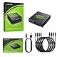 LiNKFOR Toslink Splitter 1x3 Optischer Splitter Digitaler Audio Splitter mit 3 Anschlüssen SPDIF Aluminiumlegierung unterstützung LPCM 2.0 DTS Dolby-AC3 mit 4X 6,5ft Optischen Kabel