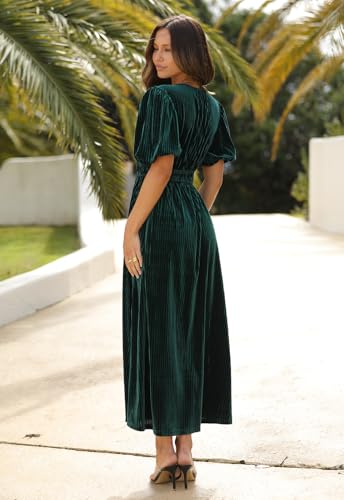 Image of Maxigerui Women's Velvet Maxi Dress Formal Dresses for Wedding Guest Dress