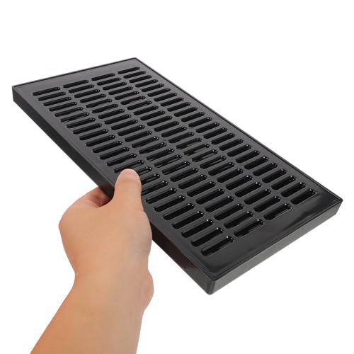 Bandeja de goteo para kegerator rectangular y recogegotas de plástico negro para barras 5