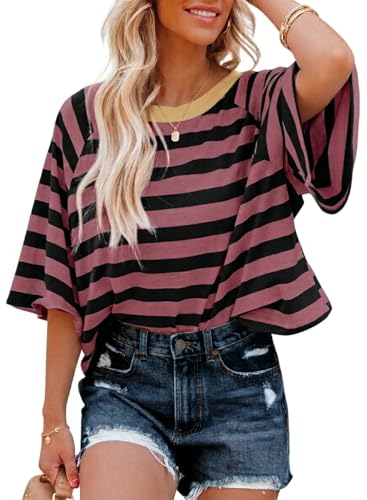 Tee shirt femme été à rayures pour vos terrasses et sorties décontractées