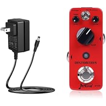 AITONE Distortion Pedal AT-05 and DC 9V Power Supply 500mA Adapter