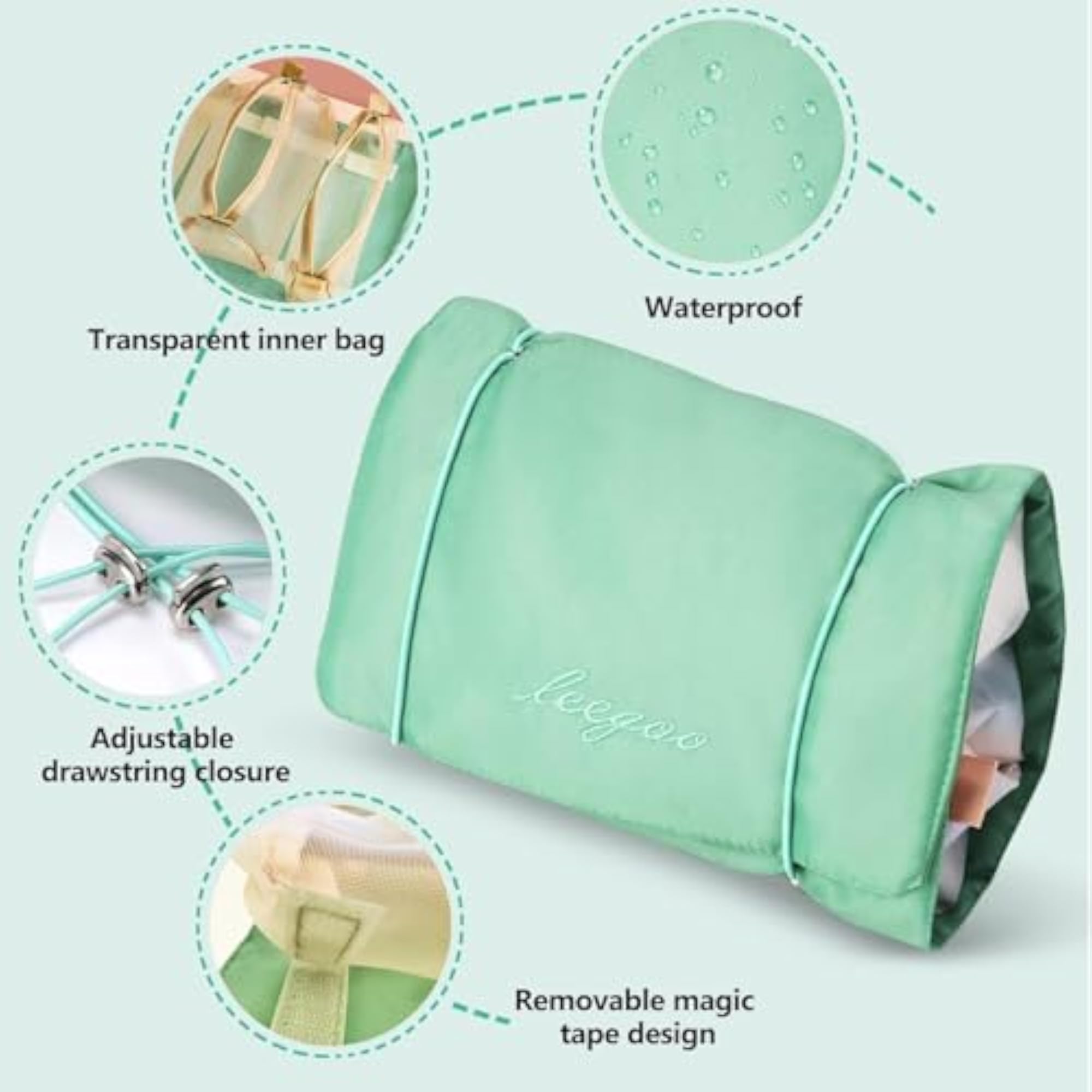 4 in 1 Travel Toiletry Makeup Organizer Pouch Bag