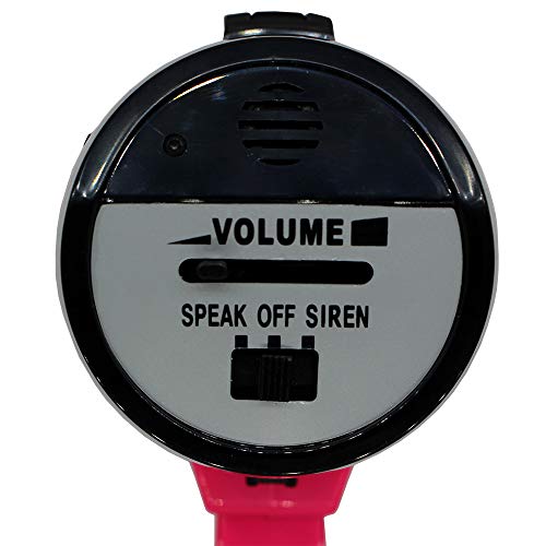 Bemldy Portable Megaphone Bullhorn 20 Watt Power With Built-In Siren/Alarm-Adjustable Volume -Strap Powerful And Lightweight (Classic, Pink) #TOP2