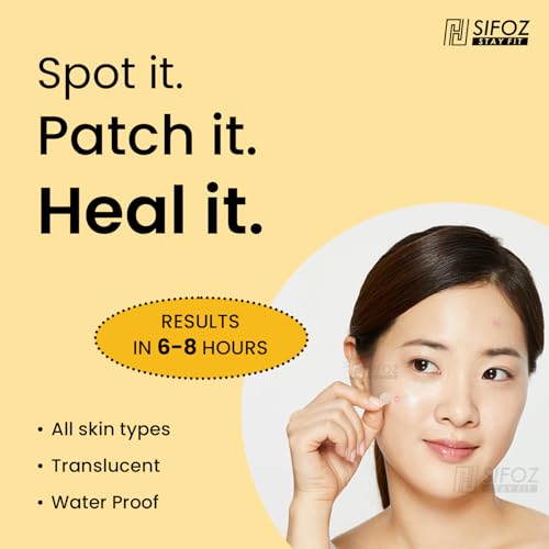 Image of Sifoz Acne Pimple Patch for Face - 72 Hydrocolloid Patches, Waterproof Overnight Treatment, Absorbs Oil, Reduces Scarring, Suitable for All Skin Types
