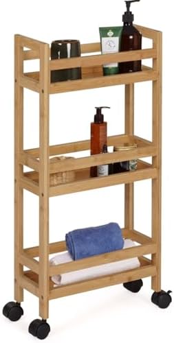 IDMarket - Desserte Bambou BEA sur roulettes 3 Niveaux