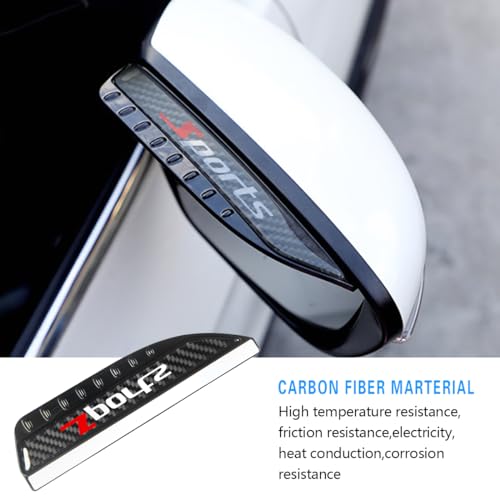 image for Mandark 2PCS Car Side Mirror Rain Visor Eyebrow, Carbon Fiber Vehicle 