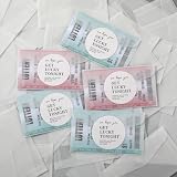 Amazingspark 200 Sets Wedding Lottery Ticket Envelope, 4.25x2.5'', Stickers