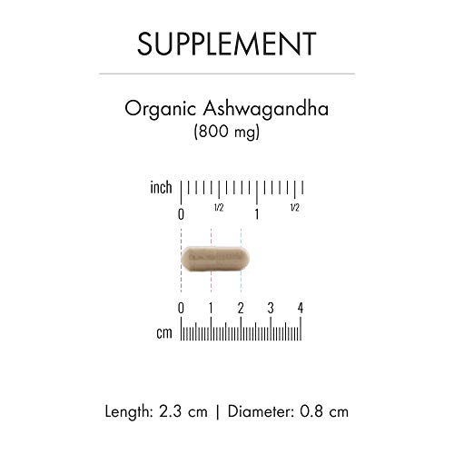 Dr. Mercola, Organic Ashwagandha Capsules, 30 Servings (800Mg, 60 Capsules), Helps Relieve Stress, Immune Support, Non Gmo, Soy Free, Gluten Free #TOP4