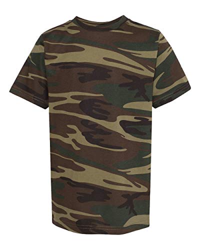 Youth Camouflage T-Shirt XS Green Woodland