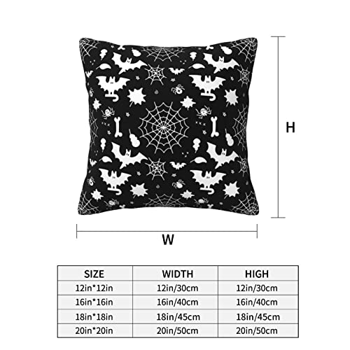 Halloween Bat Goth Farmhouse Throw Pillow Covers 18X18 Inch Gothic Fall Pillow Case Soft Pillowcase Cushion Covers Set Of 2 For Sofa Bed Bedroom Car Chair Living Room Home Decorative #TOP1