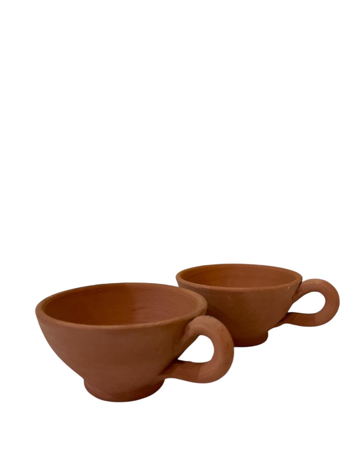 Jarre en Terre Cuite, pour Purifier Son Eau Naturellement - avec Deux Tasse et Un Plateau en bois, contenance 2l, 30cm +ou-