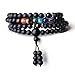 Produktbild COAI Unisex Malakette aus 7 Chakren und Mattem Onyx Gebetsarmband Halskette