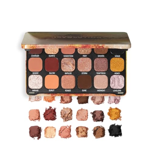Image of Makeup Revolution Forever Flawless Bronze Eyeshadow Palette | Highly Pigmented Matte & Shimmer Shades | Long Lasting Blendable Eye Makeup Palette | Party & Everyday Glam | Travel Friendly