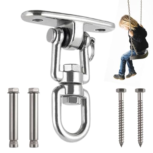 Gancho De Hamaca - Gancho De Soporte De Tornillo Con Rotación De 360 ° | Colgante De Acero Inoxidable 400g | Montaje Robusto | Material Resistente A La Oxidación Para Silla De Porche Patio Playground