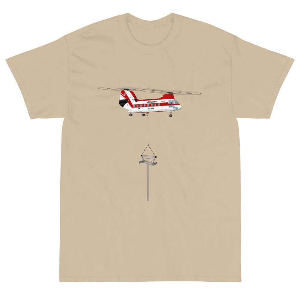 Flyboy Toys Custom Helicopter with Tower T-Shirt HELI2F5BV107IIT-RB1 Sand