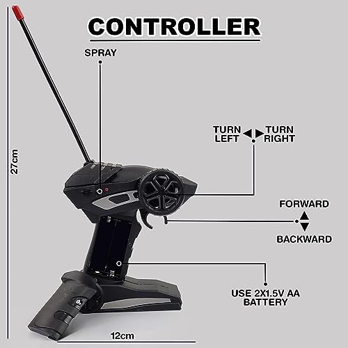 Image of Wembley Remote Control Big Size Rock Crawler Car for Kids - Off-Road RC Monster Truck with Water Mist Smoke Effect, 2WD High Speed, 45 Climbing Toy Car - Black