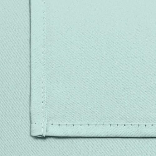 Yakamok Blackout Curtains for Bedroom,Thermal Insulated Room Darkening Drapes for Living Room, Set of 2 Panels (Aqua,38 x 36Inch)
