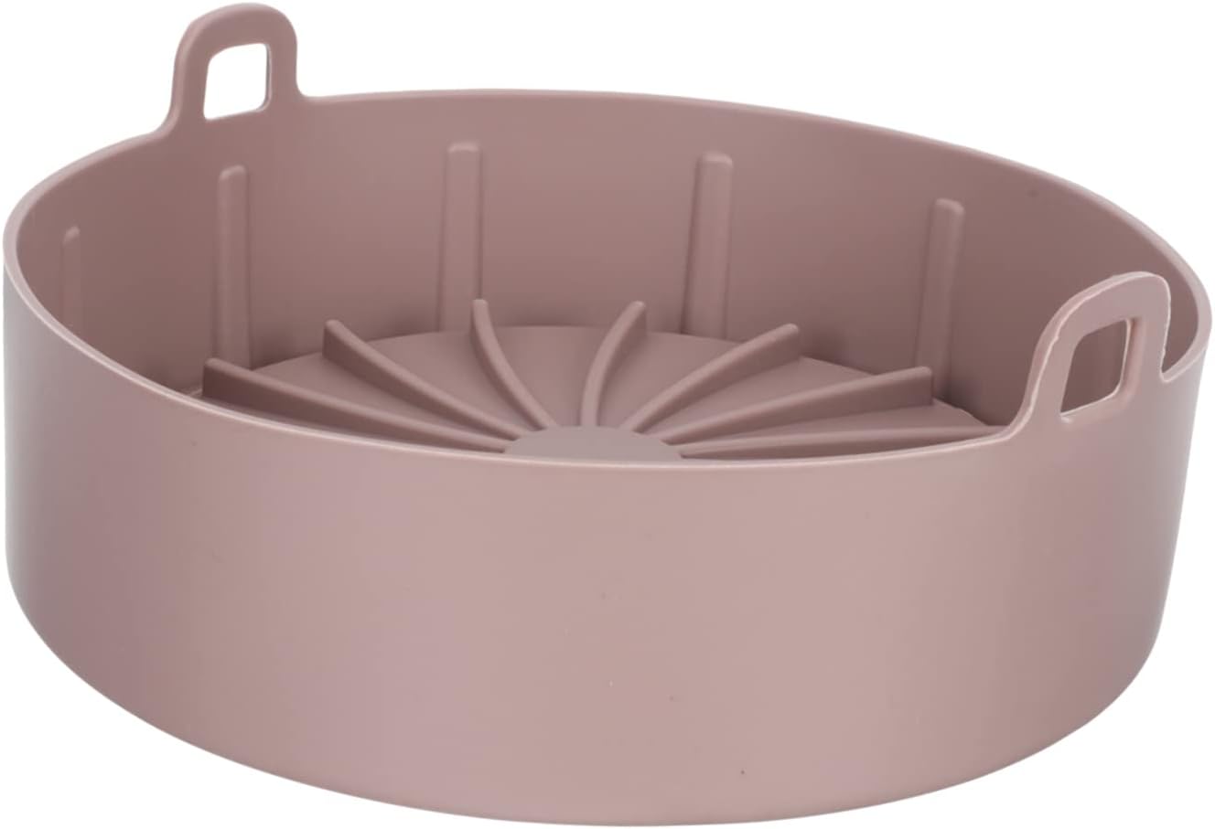 Air Fryer Silicone Pot Food Grade Non Stick Baking Tool with Double Handles Easy to Clean Dishwasher Safe for Air Fryers Ovens Steamers Air Fryer Silicone Pot Food Grade Non Stick Baking Tool with Double Handles Easy to Clean Dishwasher Safe for Air Fryers Ovens Steamers