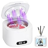 Limpieza profunda de alta frecuencia de 360 °: el dispositivo de limpieza ultrasónica utiliza la última tecnología ultrasónica y transductores profesionales para garantizar una limpieza potente pero suave sin dañar la superficie. Con una frecuencia de hasta 49000 Hz, genera millones de pequeñas burbujas que eliminan eficazmente la suciedad, el polvo y los contaminantes de las esquinas y grietas difíciles de alcanzar para que sus artículos brillen nuevamente