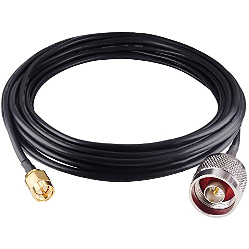 Goupchn 12ft Low Loss Coaxial RG58 Extension Cable N-Type Male to SMA Male Coax Wire for 3G/4G/5G/LTE/ADS-B/Ham/GPS/WiFi/RF Radio to Antenna or Surge Arrester