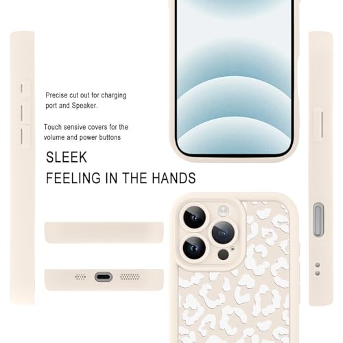 MOWIME Compatible with iPhone 16 Pro Case, Cheetah Print, White by MOWIME - Used condition - Image 4