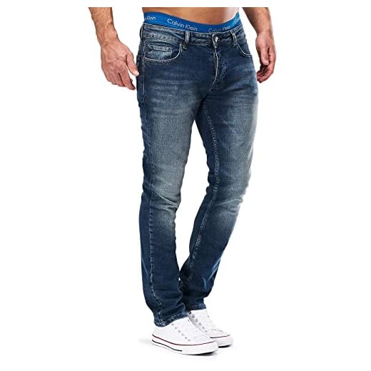 MERISH Jeans Herren Slim Fit Jeanshose Stretch Designer Hose Denim 501 (32-32, 501-4 Blau JJ)