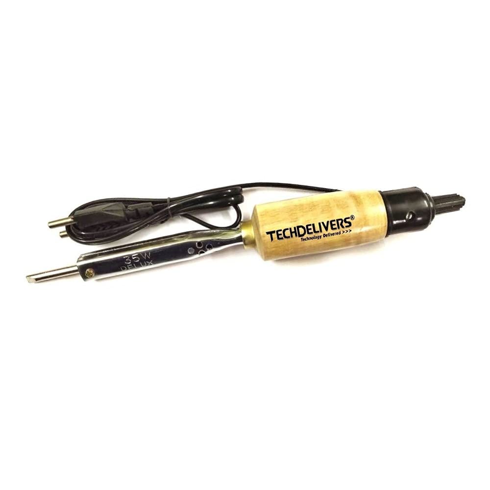 TECHDELIVERS® 35 Watt Soldering Iron Soldering Gun Wooden Handle Welding Solder Iron tool 160-240V Heavy Duty Copper Tip (B09D9H5WHD) Amazon Price History, Amazon Price Tracker