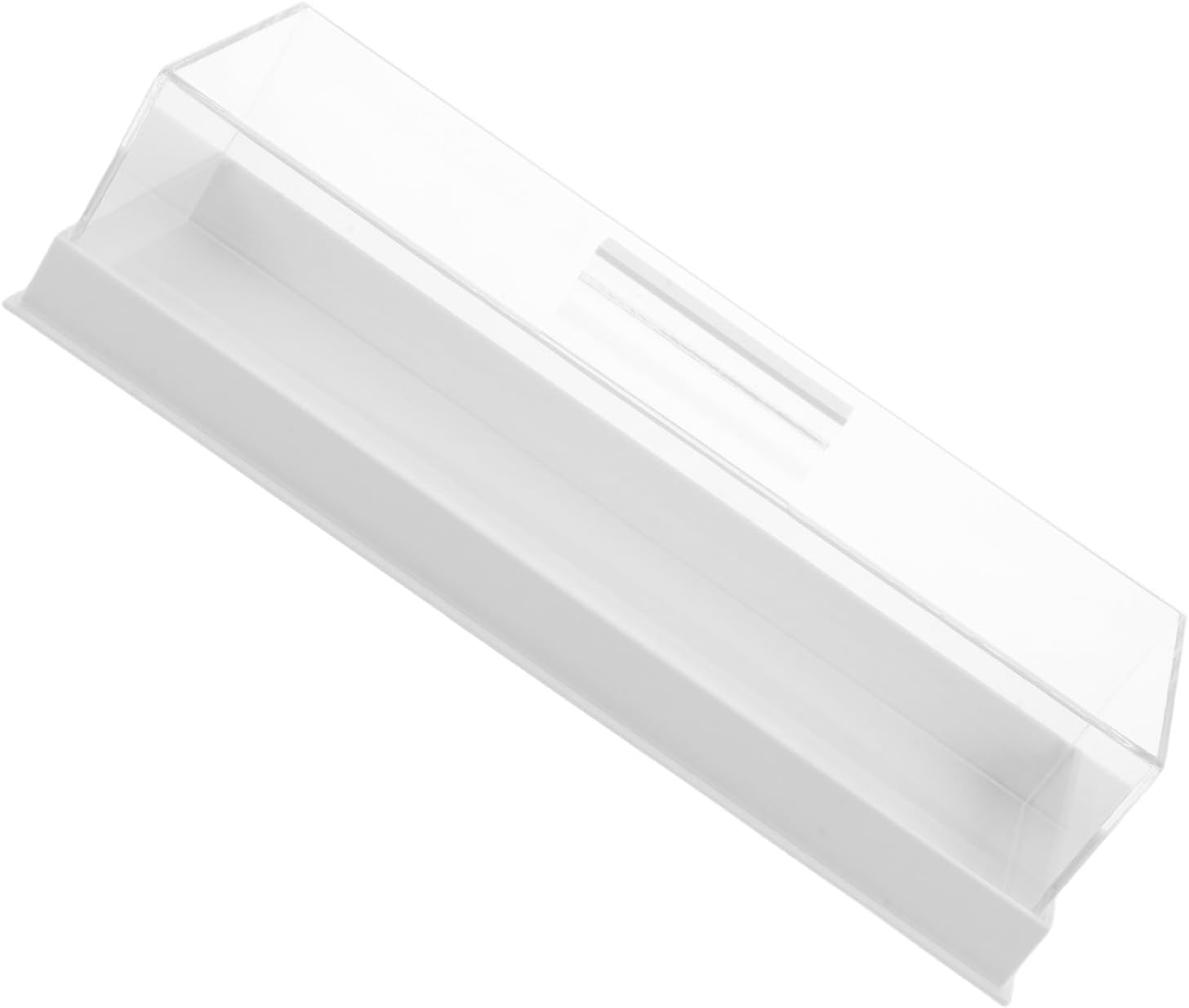 Rectangular Acrylic Cake Display Box with Lid for Home Gatherings | White Finish, Lightweight Detachable Build, Construction, Coffee Shop Use