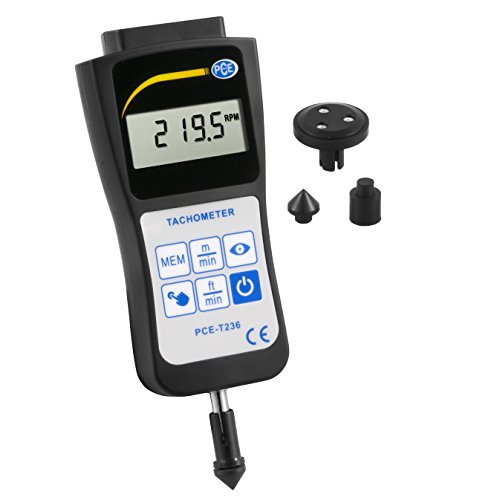 Tachymètre PCE Instruments PCE-T236 à mémoire intégrée pour contrôle de tr/min