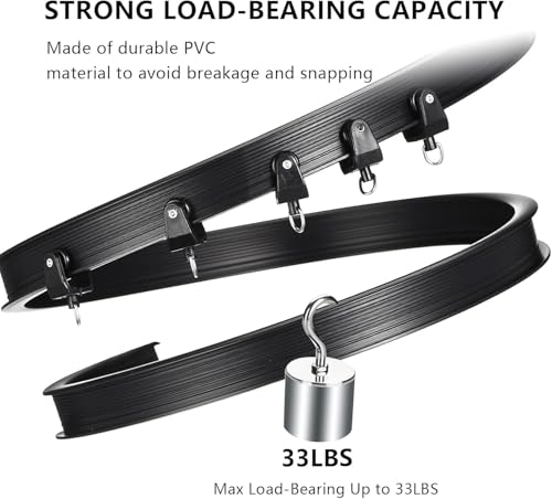 JIHXYER Flexible Bendable Ceiling Curtain Track, 22.9 ft (7 m), Black by JIHXYER - Image 4