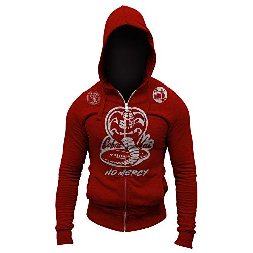 Kai No Mercy Adult Full Zip-Up Hoodie Sweatshirt Jumper Jacket Halloween Costume (XL, Red) King Cobra