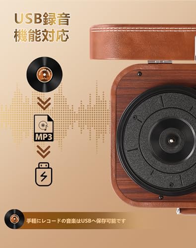 VOKSUN レコードプレーヤー S300 の商品画像 2