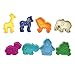 R&M Animal Cookie Stamper, Zoo Animal, Giraffe, Zebra, Lion, Elephant, Turtle, Hippo, Penguin, Frog, 2 Inch, 8 Piece Set