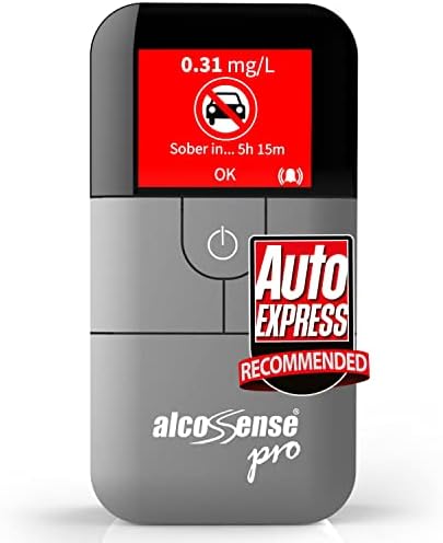 AlcoSense Pro Fuel Cell Breathalyser | Police Sensor Inside | Sunday Times - Rating: 5 STARS "Impressively Accurate" & Auto Express 2018 Recommended Breathalyzer & Alcohol Tester
