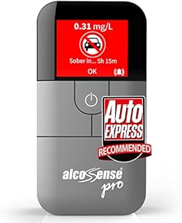 AlcoSense Pro Fuel Cell Breathalyser | Police Sensor Inside | Sunday Times - Rating: 5 STARS "Impressively Accurate" & Auto Express 2018 Recommended Breathalyzer & Alcohol Tester