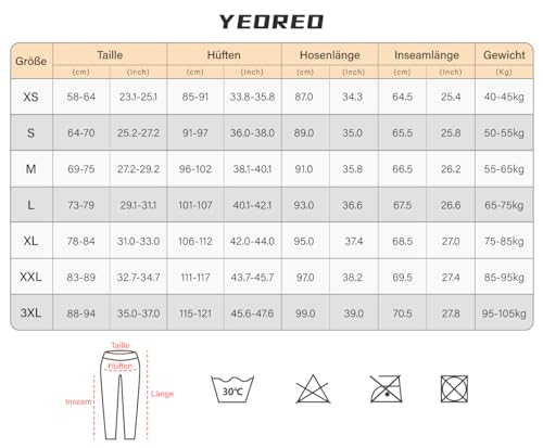 YEOREO CoreFlex Sport Leggings Damen Mit Taschen Invisible Scrunch Butt Gym Leggings High Waist Boom Booty Seamless Push Up Blickdicht Yoga Sport Leggings Schwarzes Tarnmuster L