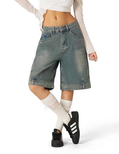 Image of Aelfric Eden Washed Reverse Jorts Mens Casual Denim Shorts Loose Fit Baggy Jean Short Streetwear Trendy Outfits